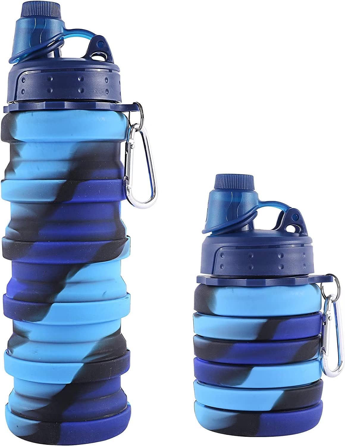 FunBlast Silicone Sipper Bottle for Kids - Expandable Sipper Water Bottle for Home, Office, Gym, Trekking, Fancy Stylish Water Bottle for Girls, Boys – 500 ML