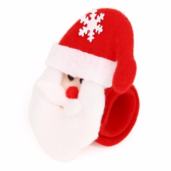 Red Santa Claus Christmas Party Hand Bracelet Band for Kids Boys & Girls