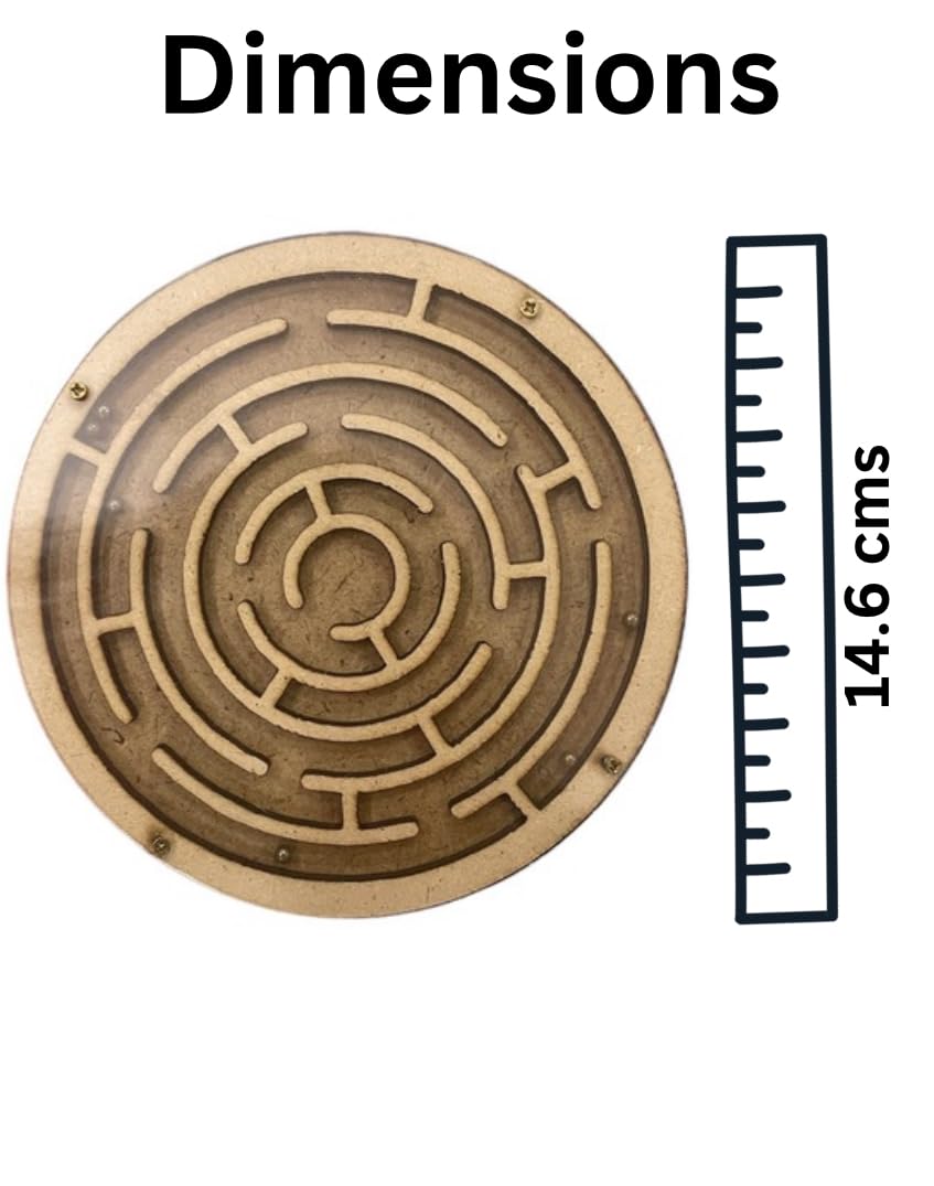 6'' inches Wooden Maze Ball Puzzle- Perfect Indoor Puzzle Game Gift for Growing Child | Safe for Children