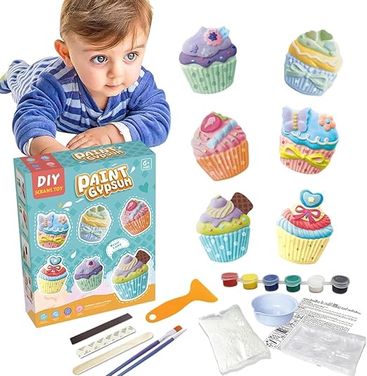 DIY SCRAWL TOY ,Gypsum Plaster Painting Kit for Kids, Mould and Paint Kits- Plaster Painting Art & Craft Set