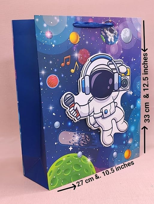 Gift Bag for Boys Space Theme Bags for Boys/girls Return Gifts Bag for Kids Multipurpose Reusable Gift Bag Birthday Return Gifts Party Carry Bag (12pcs)