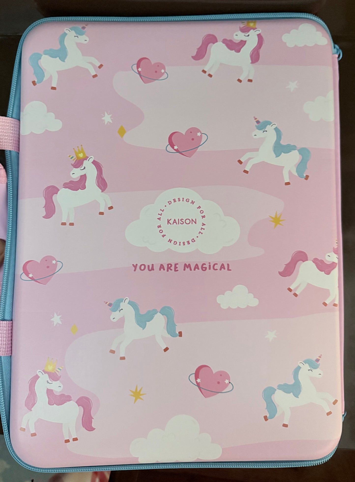 Cute Printed Multi-Layer Large Capacity Hardtop Bag, Multipurpose Hardtop Laptop Bag with Handle Tablet Bag for Kids(Print May Vary)