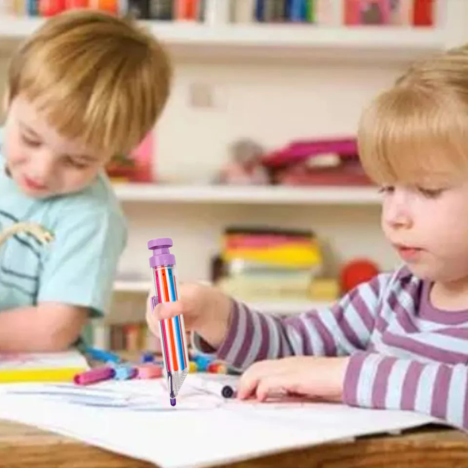 Press Multi Color Crayon Pen