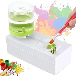 Paint Brush Cleaner Brush Rinser with Drain Water Circulation Paintbrush Scrubber Cleaner Rinser Cup for Acrylic, Watercolor, Oil and Water-Based Paints Art Supplies Paint Brush Cleaner Tool