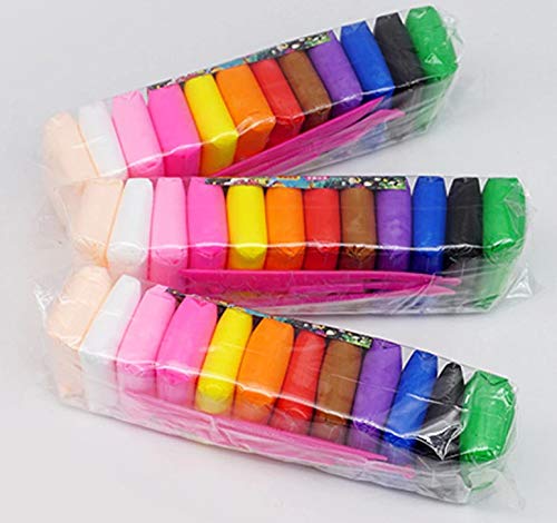 Non- Toxic 12 Different Color Fluffy Foam Clay with 3 Tools