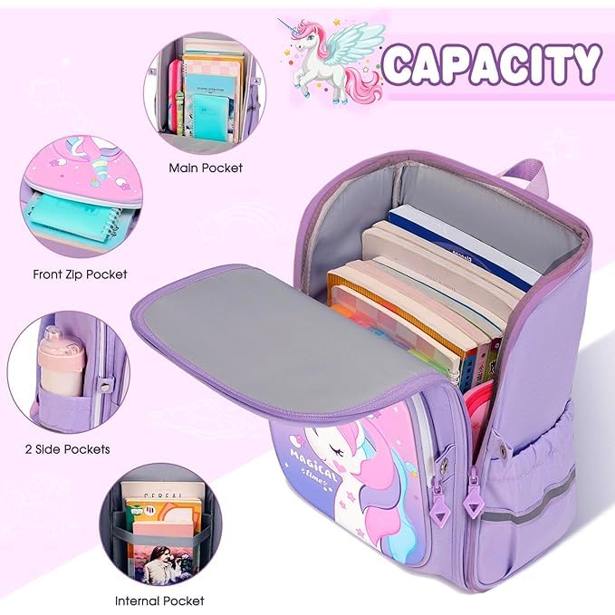School Bags for Unisex 2-12 Year Stylish Durable 3D Backpack Shoulder School Bags for Unisex Birthday Gift for children  School Bag Foldable Bag Waterproof