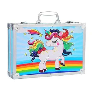 Art & Craft Painting Box, Big Coloring Suitcase Multiple 145 Color Kit, Professional Drawing Water Color Pencils, Oil Pastel, Sketches & Acrylic Paint Brush for Girls and Boys