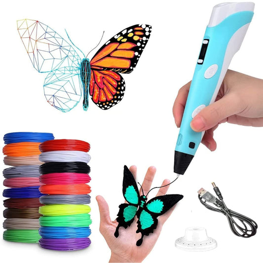 3D Pen Professional | 3D Printing Drawing Pen | 3D Pen for Kids | 3D Pen Set with PLA Filament Included - Ready to Create(Random Color)