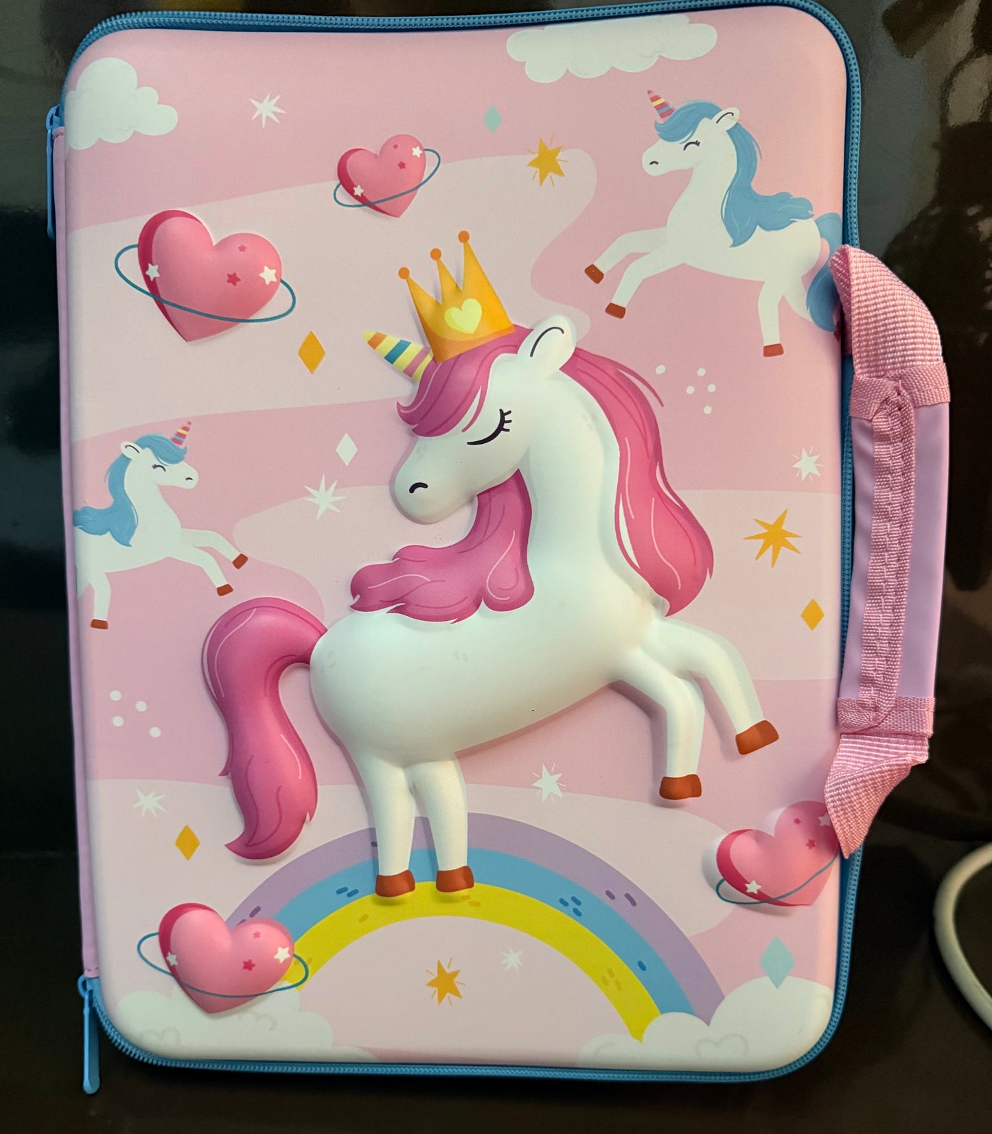 Cute Printed Multi-Layer Large Capacity Hardtop Bag, Multipurpose Hardtop Laptop Bag with Handle Tablet Bag for Kids(Print May Vary)