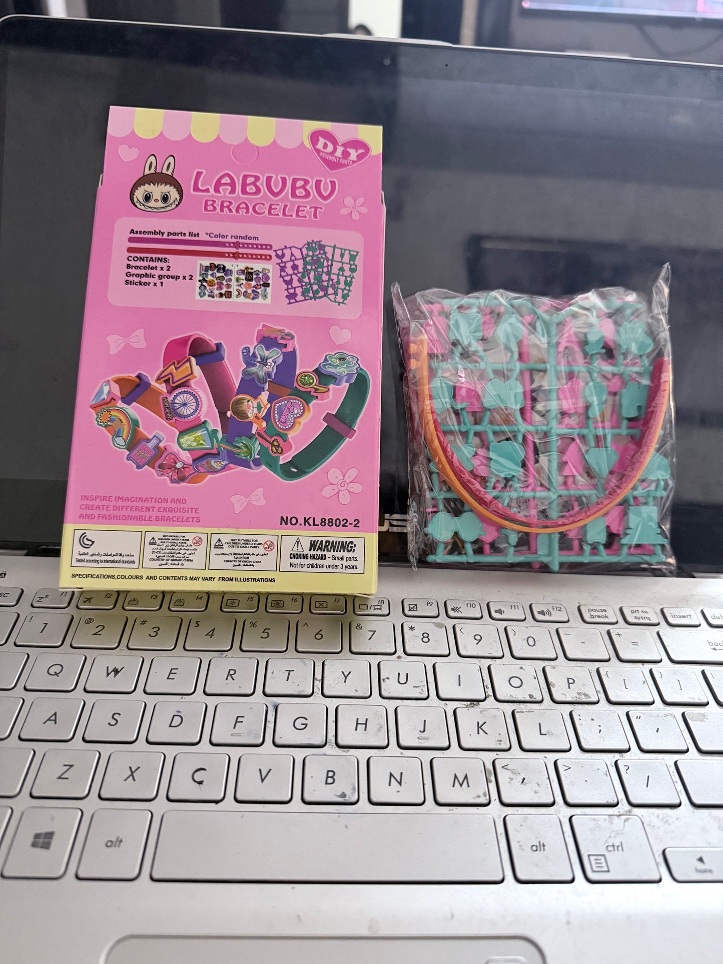 LABUBU kids band for kids .DIY Creative Craft Bracelet Making Kit for Kid, Friendship Band, Silicone Wristbands for Kid, Bracelet Bands for Birthday Gift